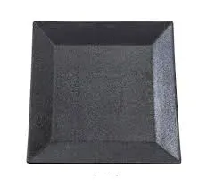 Yanco DB-508 8x8x0.875-Inch Porcelain Diamond Black Square Plate, 36/CS