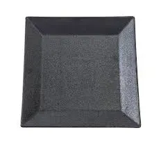 Yanco DB-510 10x10x1.125-Inch Porcelain Diamond Black Square Plate, 24/CS