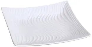 Yanco FU-1110 10.5-Inch Porcelain Fuji Square Plate, DZ