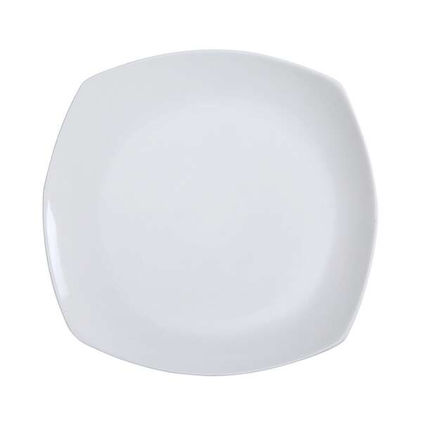 Yanco FU-312 12-Inch Porcelain Fuji Square Flat Plate, DZ
