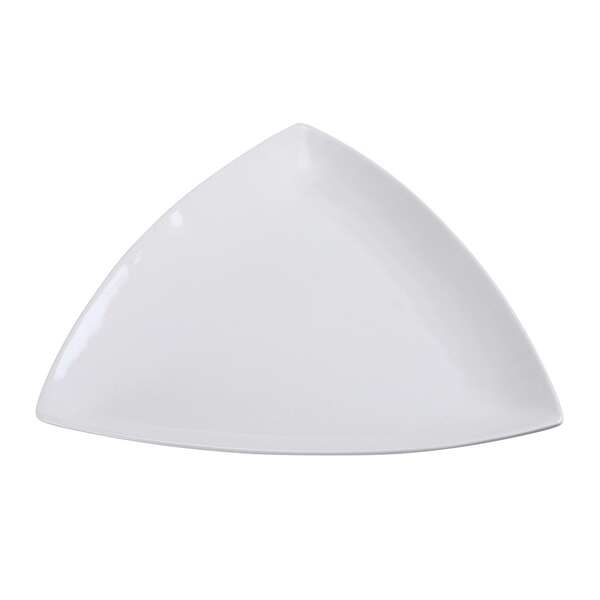 Yanco FU-410 10-Inch Porcelain Fuji Triangle Plate, 24/CS
