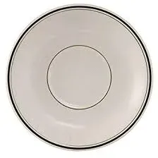 Yanco GB-36 4.5-Inch Porcelain Green Band Saucer, 36/CS