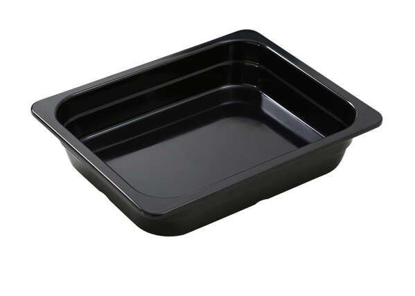 Yanco GN-212BK 2.3L GN Pan 12.8x 10.43x 2.56-Inch Rectangular Black Melamine 1/2 Pan, 6/CS