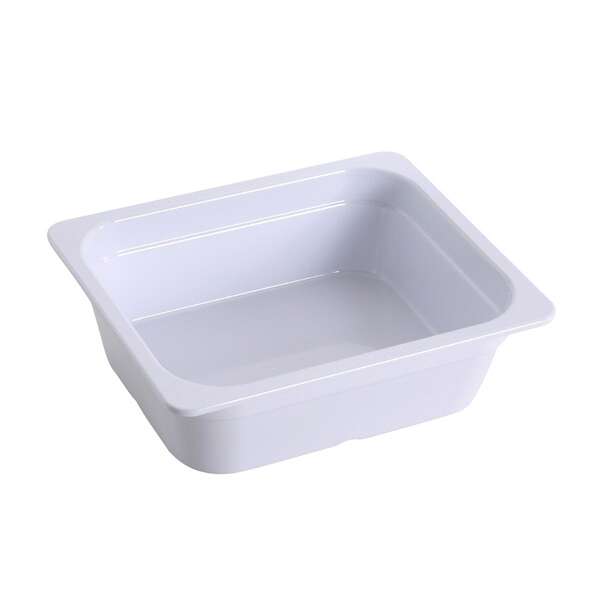 Yanco GN-213 3.6L GN Pan 12.8x 10.43x 3.94-Inch Rectangular White Melamine 1/2 Pan, 6/CS