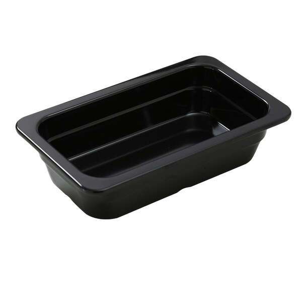 Yanco GN-512BK 12.8x 6.93x 2.56-Inch GN Pan Rectangular Black Melamine 1/3 Pan, 6/CS