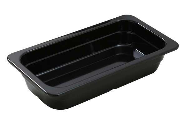 Yanco GN-610BK 10.43x 6.38x 2.56-Inch GN Pan Rectangular Black Melamine1/4 Pan, 6/CS