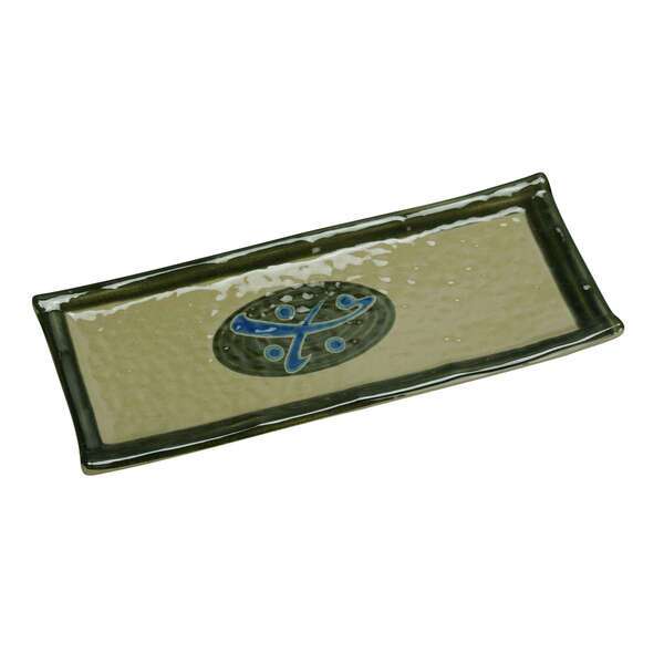 Yanco JP-1504 10.25x4.25-Inch Japanese Melamine Sushi Plate, 24/CS