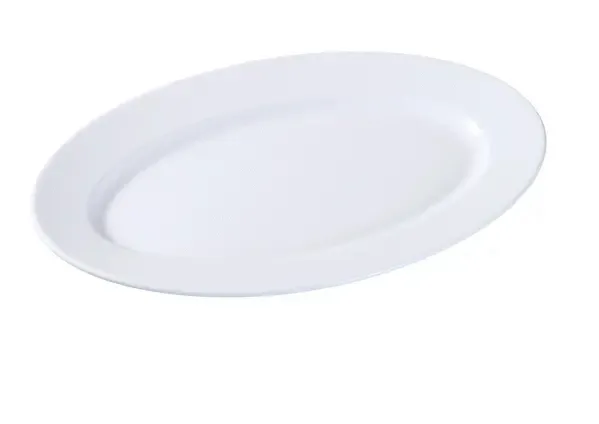 Yanco LD-210 10x6.75-Inch London Porcelain Round White Platter, 24/CS (Discontinued)
