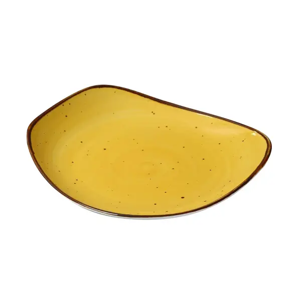 Yanco LY-109YL 8.75x1.375-Inch Lyon Yellow Porcelain Round Yellow Plate, 24/CS