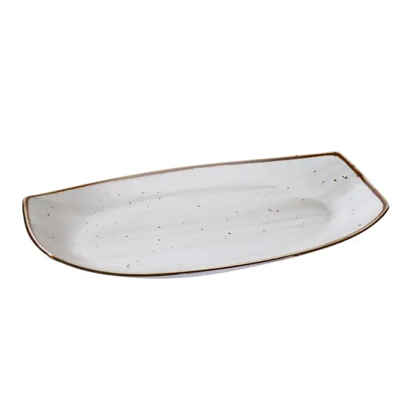 Yanco LY-213 13x7.375x1.5-Inch Lyon Porcelain Rectangular Color Glazed Plate, DZ