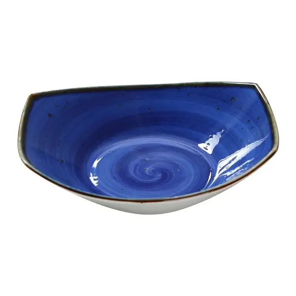 Yanco LY-307BU 15 Oz 7x6.5x2.25-Inch Lyon Blue Porcelain Round Blue Soup/Salad Plate, 36/CS