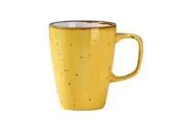 Yanco LY-503YL 10 Oz 3.25x4-Inch Lyon Yellow Porcelain Round Yellow Mug, 36/CS