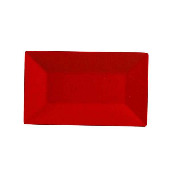 Yanco ME-210 10x6-Inch Mexico Melamine Rectangular Red Plate, 24/CS