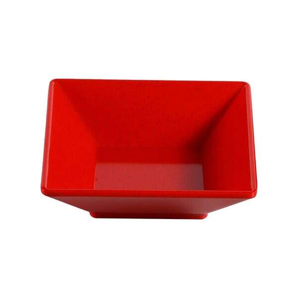 Yanco ME-306 14 Oz Mexico Melamine Square Red Deep Plate, 48/CS
