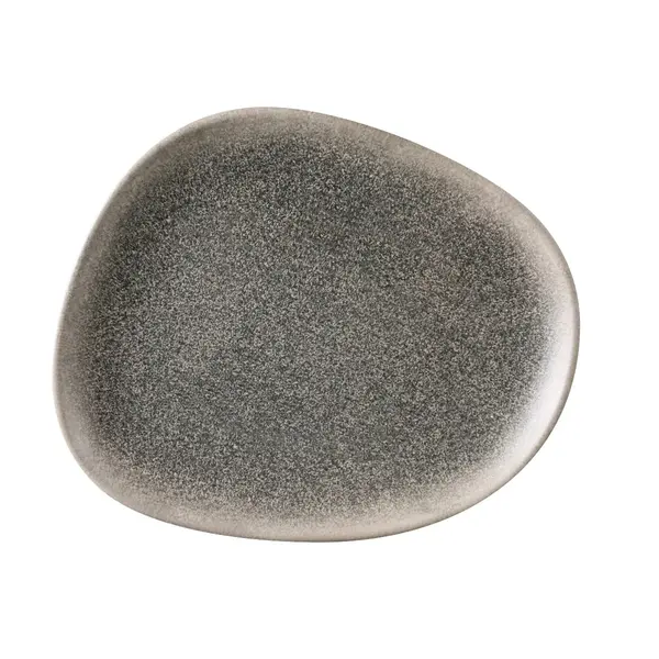 Yanco MI-309, 9.5x7.5x0.75-Inch Misty Irregular Plate, 36/Pack