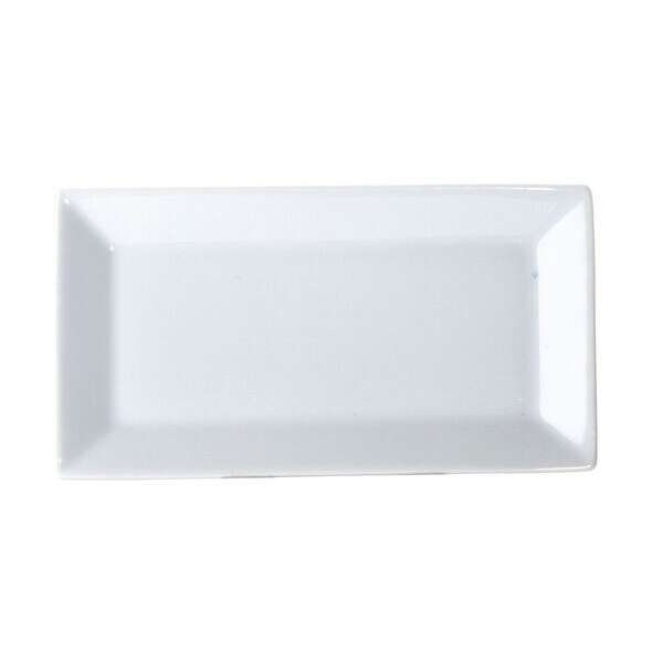 Yanco ML-208 8x5-Inch Mainland Porcelain Rectangular White Plate, 24/CS