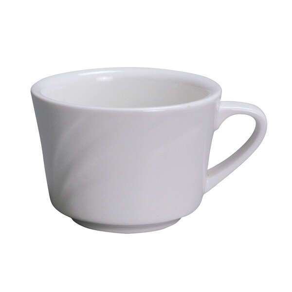 Yanco MM-1 7.5 Oz 3.5-Inch Miami Porcelain Deep Round White Coffee/Tea Cup, 36/CS