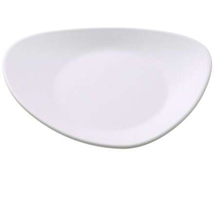 Yanco MO-108 8x6.5-Inch Moderne Melamine Triangle White Plate, 48/CS