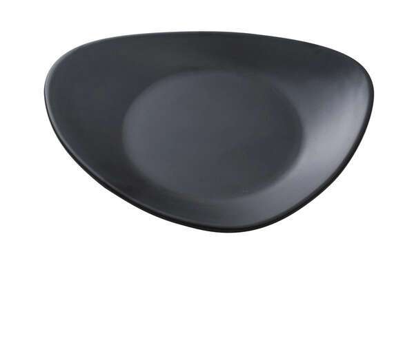 Yanco MO-108BK 8x6.5-Inch Moderne Melamine Triangle Black Plate, 48/CS