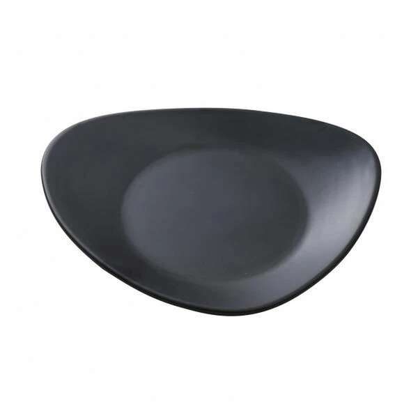 Yanco MO-110BK 10.5x9-Inch Moderne Melamine Triangle Black Plate, 24/CS