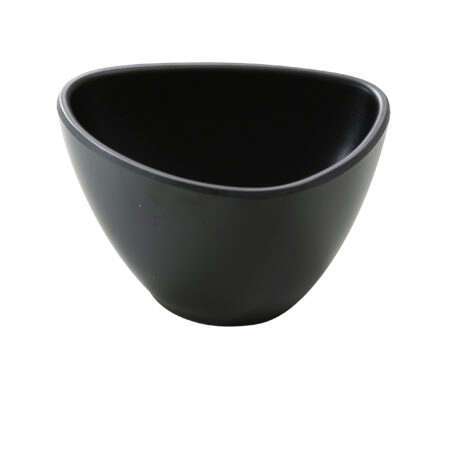 Yanco MO-304 BK 4x3x2.25-Inch Moderne Melamine Black Triangle Bowl, 48/CS