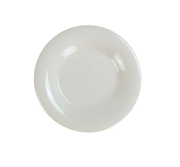 Yanco MS-005IV 5.5-Inch Milestone Melamine Wide Rim Round Ivory Plate, 48/CS