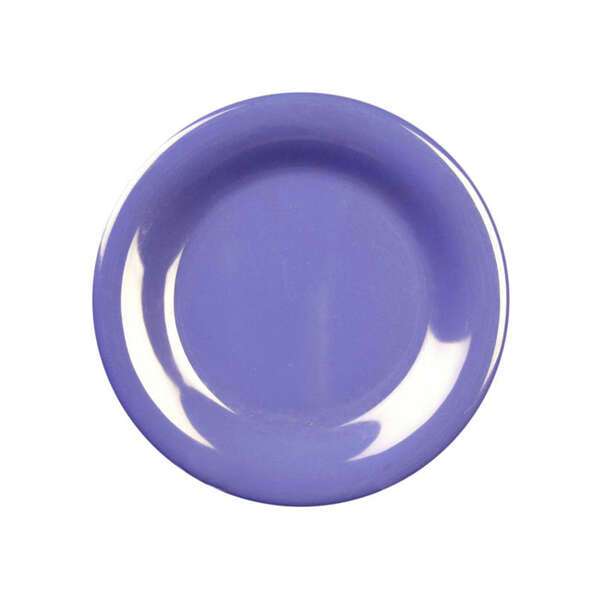 Yanco MS-006BU 6.5-Inch Milestone Melamine Wide Rim Round Blue Plate, 48/CS