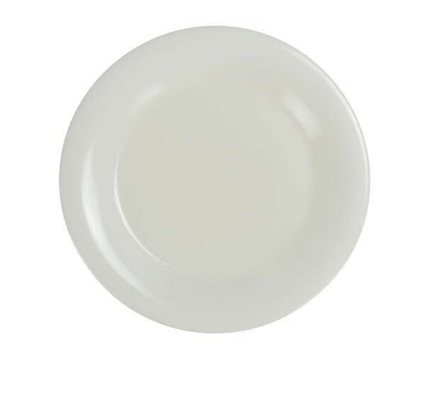 Yanco MS-009IV 9-Inch Milestone Melamine Wide Rim Round Ivory Plate, 24/CS