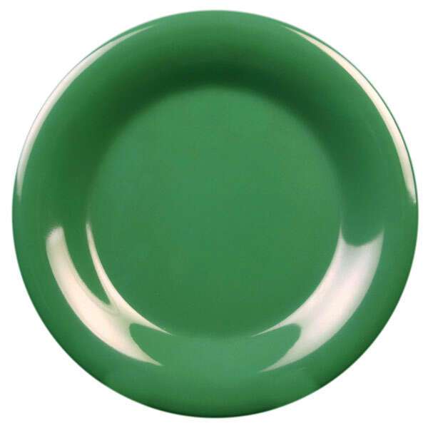 Yanco MS-010GR 10.5-Inch Milestone Melamine Wide Rim Round Green Plate, 24/CS