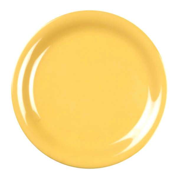 Yanco MS-106YL 6.5-Inch Milestone Melamine Narrow Rim Round Yellow Plate, 48/CS