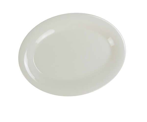 Yanco MS-209IV 9.5x7.25-Inch Milestone Melamine Oval Ivory Platter, 24/CS