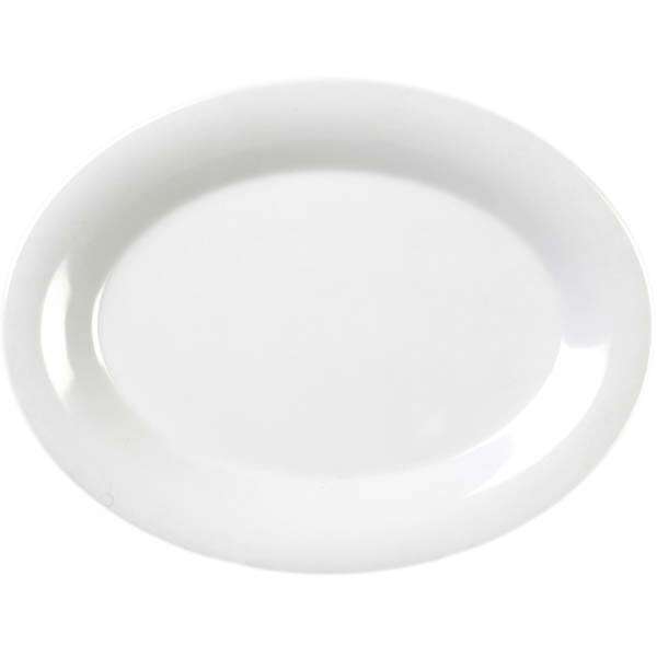 Yanco MS-212WT 12x9-Inch Milestone Melamine Oval White Platter, DZ