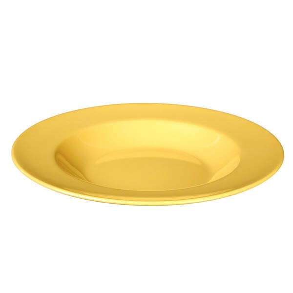 Yanco MS-5811YL 16 Oz Milestone Melamine Round Yellow Pasta Bowl, 24/CS