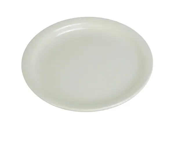 Yanco NR-8 9-Inch Normandy Melamine Round American White Plate With Narrow Rim, 24/CS