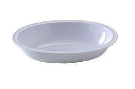Yanco NS-048W 48 Oz 10.75x7.75x2.5-Inch Nessico Melamine Oval White Bowl, 24/CS