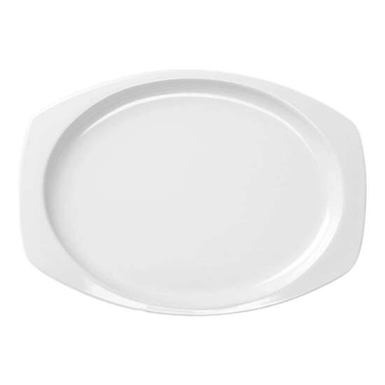 Yanco NS-209W 9.5x6.75-Inch Nessico Melamine Rectangular White Platter, 24/CS