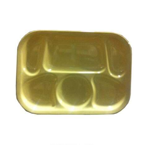 Yanco NS-803Y 13x9.5-Inch Nessico Melamine Deep Round Yellow 6-Compartment Plate, DZ (Discontinued)