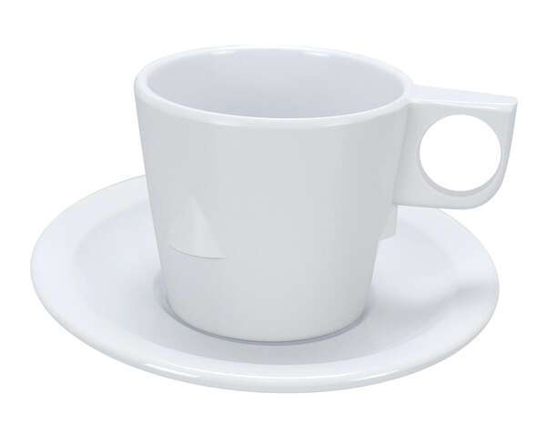 Yanco NS-9011W 8 Oz 3-Inch Nessico Melamine Deep Round White Stackable Bulbous Cup, 48/CS