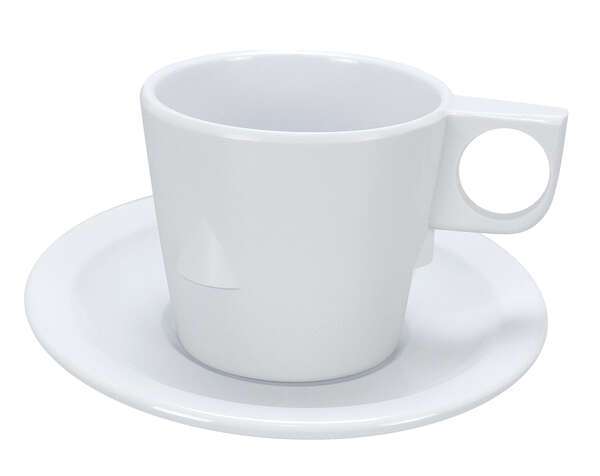 Yanco NS-9012W 5.5-Inch Nessico Melamine White Saucer, 48/CS
