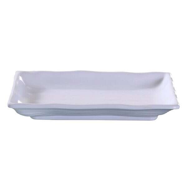 Yanco OK-2406 6x4.5-Inch Osaka Melamine Deep Rectangular White Plate, 72/CS