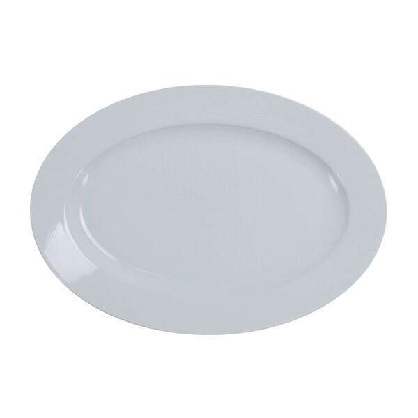 Yanco PA-210 10.625x7.5-Inch Paris Porcelain Round Super White Platter With Smooth Surface, DZ