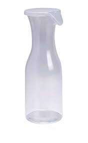 Yanco PC-046 11x3.75-Inch 46 Oz Clear Plastic Wine/Juice Decanter w/Lid, DZ