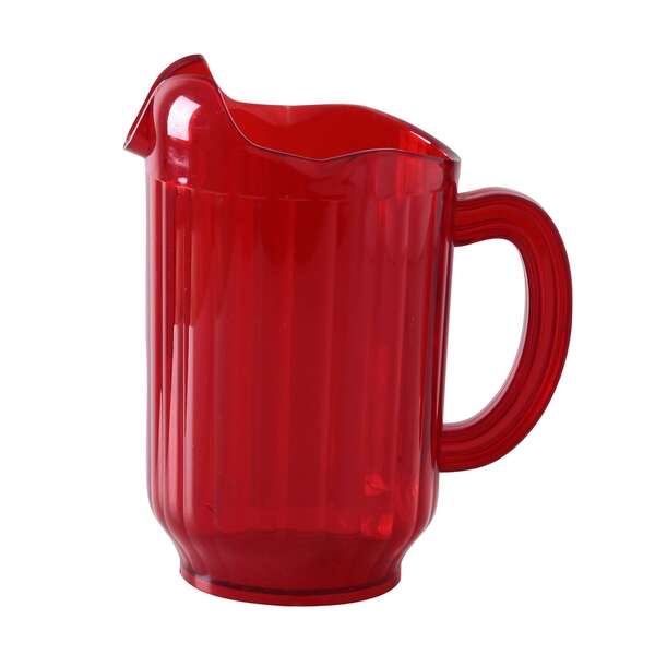 Yanco PC-060R 60 Oz Plastic 3 Spout Red Pitcher, DZ