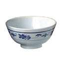 Yanco PO-3008A 7 Oz 3.625-Inch Peony Melamine Round White Rice Bowl, 48/CS