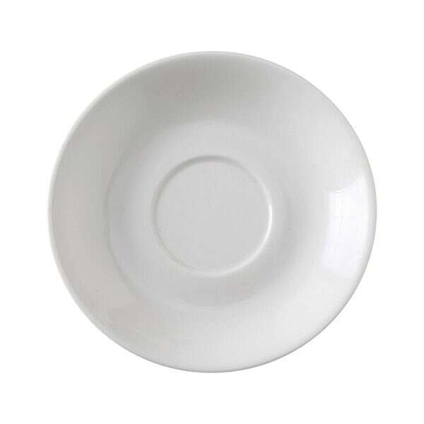Yanco PS-36 4.5-Inch Piscataway Porcelain Round White Saucer, 36/CS