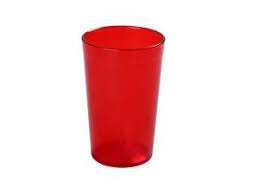 Yanco PT-008R 8 Oz Plastic Red Tumbler, 72/CS