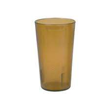 Yanco PT-016A 16 Oz Plastic Amber Tumbler, 72/CS