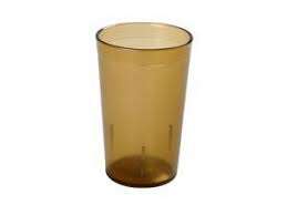 Yanco PT-020A 20 Oz Plastic Amber Tumbler, 72/CS