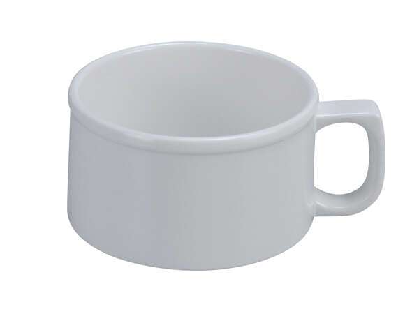 Yanco PT-9016 8 Oz 4x4.625-Inch Pine Tree Melamine Round White Soup Mug, 48/CS