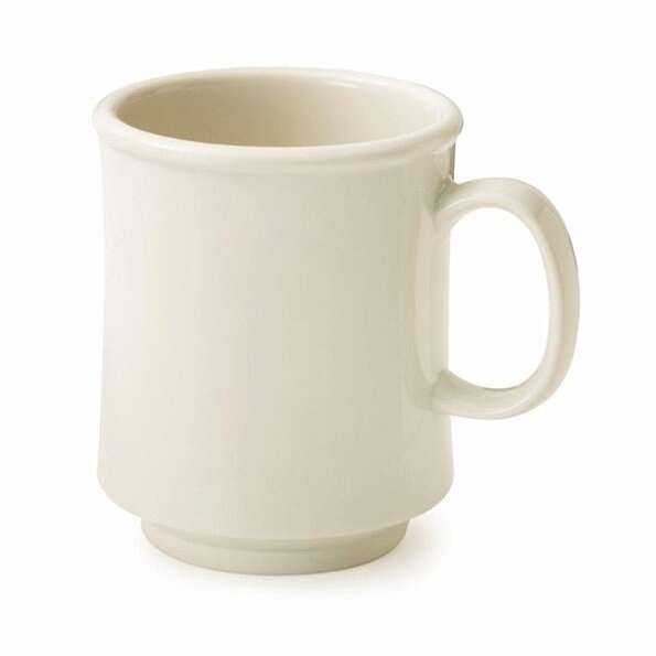 Yanco PT-908 8 Oz 3x3.75-Inch Pine Tree Melamine Round White Coffee Mug, 48/CS